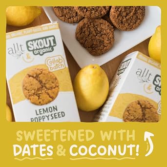Skout Organic Lemon Poppyseed Soft Baked Cookie (3 Pack) | Soft Baked Cookies | Plant-Based | Vegan | Gluten, Dairy, Soy Free