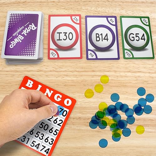 Miniatura 2 de Royal Bingo Supplies Paquete de 81 tarjetas de llamadas de bingo tamaño de bolsillo fácil de leer de 35 x 25 pulgadas cartas de juego de póquer de