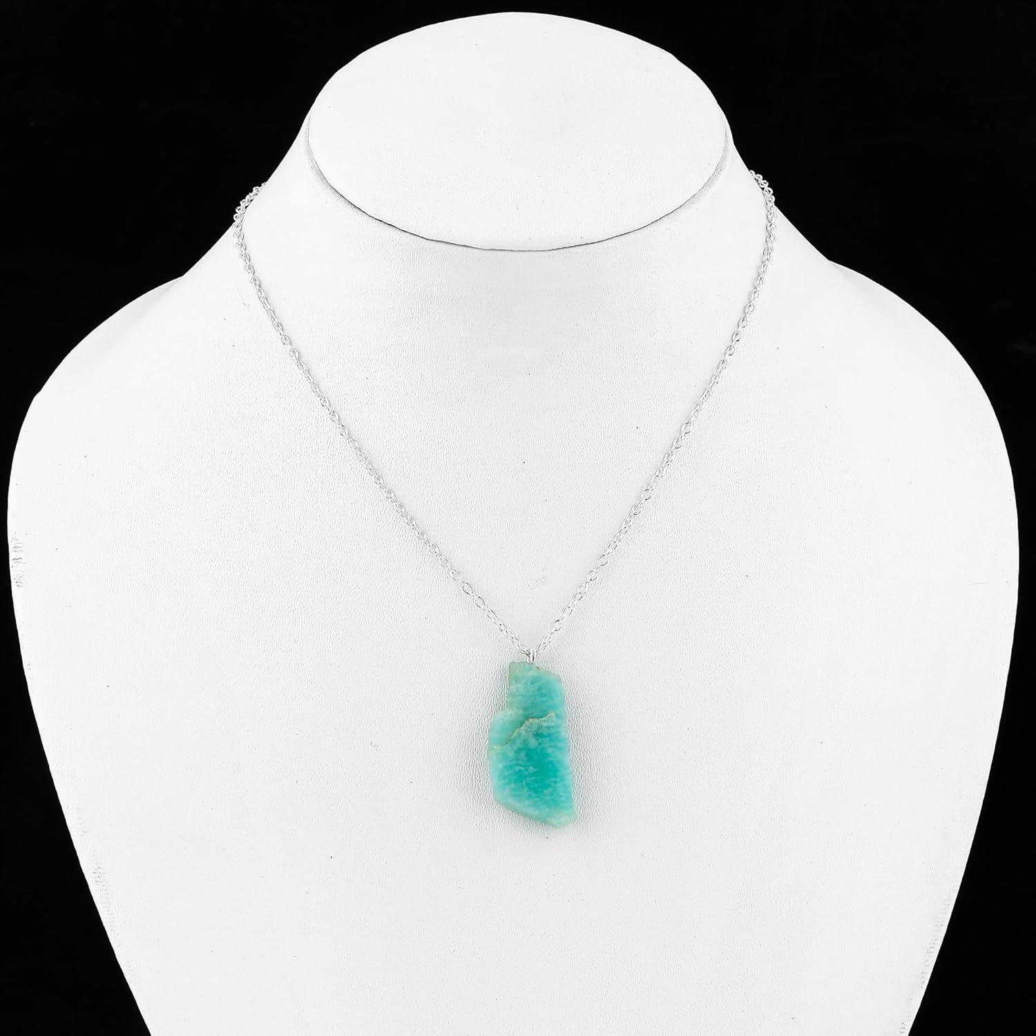 Raw Gemstone Necklace – Natural 15–25mm Crystal Pendant with Silver Plated Chain – Handmade Boho Jewelry for Women – Healing Stone Gift – Adjustable Necklace - Image 5