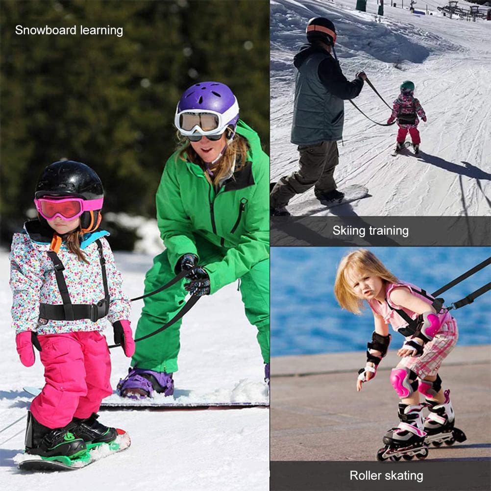 KKPLZZ Kinder Skigurt - Ski Sicherheitsschultergurt, Skitraining sicherer Gurt zum Führen von Kindern, Studieren Skating Skifahren und Snowboarden Langlebige sichere Gurte