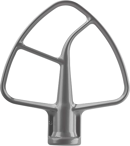 KitchenAid K5THBS - Batidor plano con revestimiento plateado sutil para batidoras KitchenAid de 4.5 y 5 cuartos de galón
