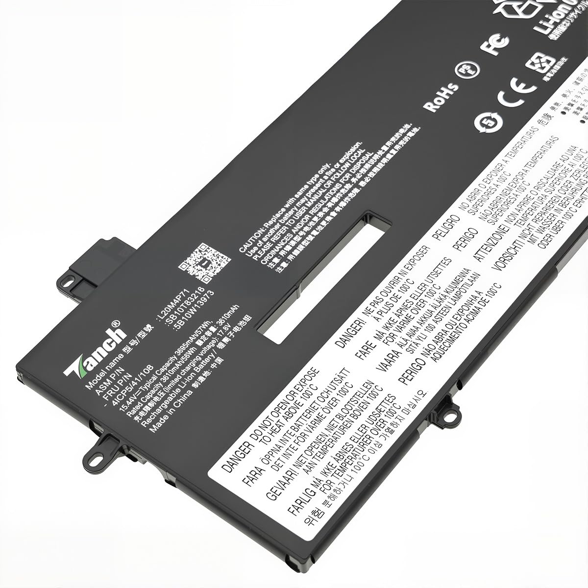 Laptop Akku L20C4P71 L20M4P71 5B10W13975 SB10T83217 L20L4P71 für Lenovo ThinkPad X1 Carbon Gen 10 Gen 9-20XW00K0YA ThinkPad X1 Yoga Gen 6 15.44V 3695mAh/57Wh