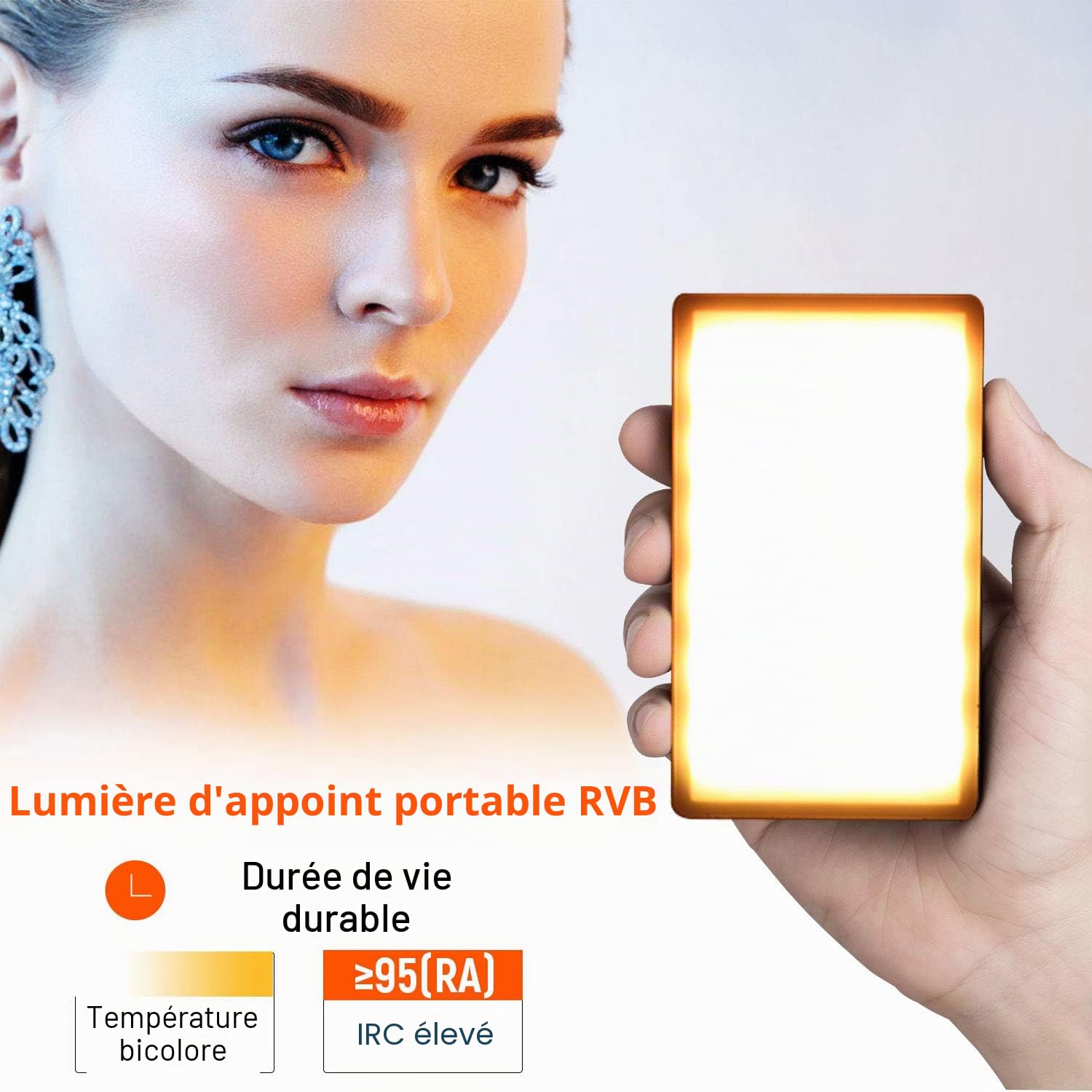VILTROX Weeylite RB08P RVB LED Vidéo Lumière Réglable Bi-Couleur 2500K ~ 8500K Caméra Éclairage pour DSLR Studio Photographie
