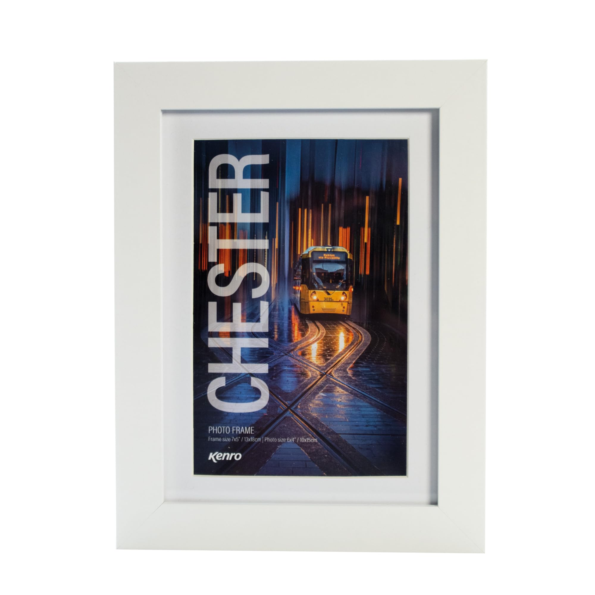 Kenro White Chester Photo Frame 10X12 / 25X30cm With Mat For Photo 8X10 / 20X25cm - Ch2025w