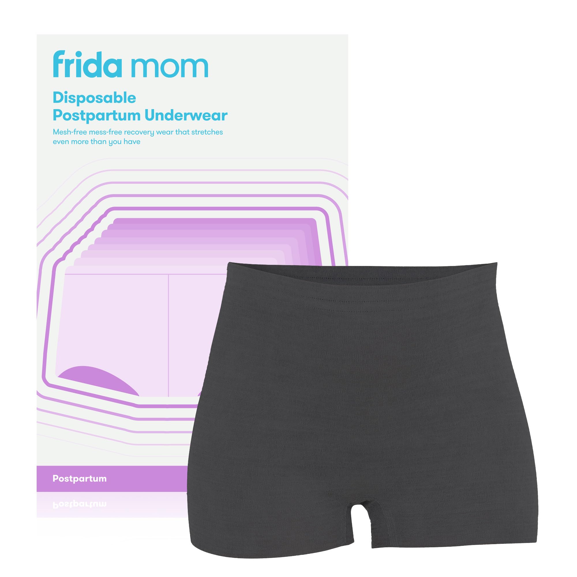 Frida Mom Disposable Postpartum Underwear (Without pad) | Super Soft, Stretchy, Breathable, Wicking, Latex-Free, Boyshort Cut | Regular (8 Count)