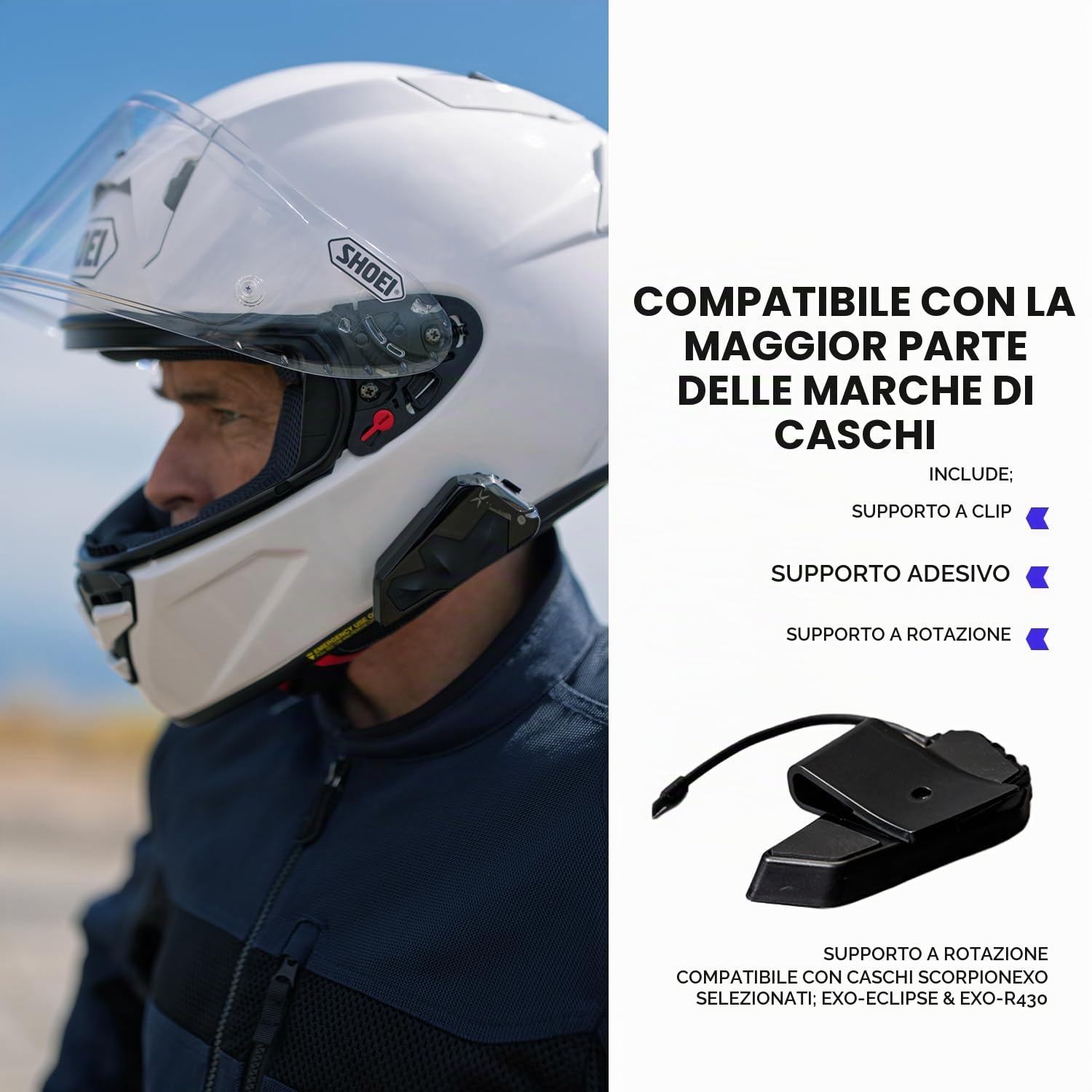 EXOCOM Interfono Bluetooth Scorpion Link 1C Singolo