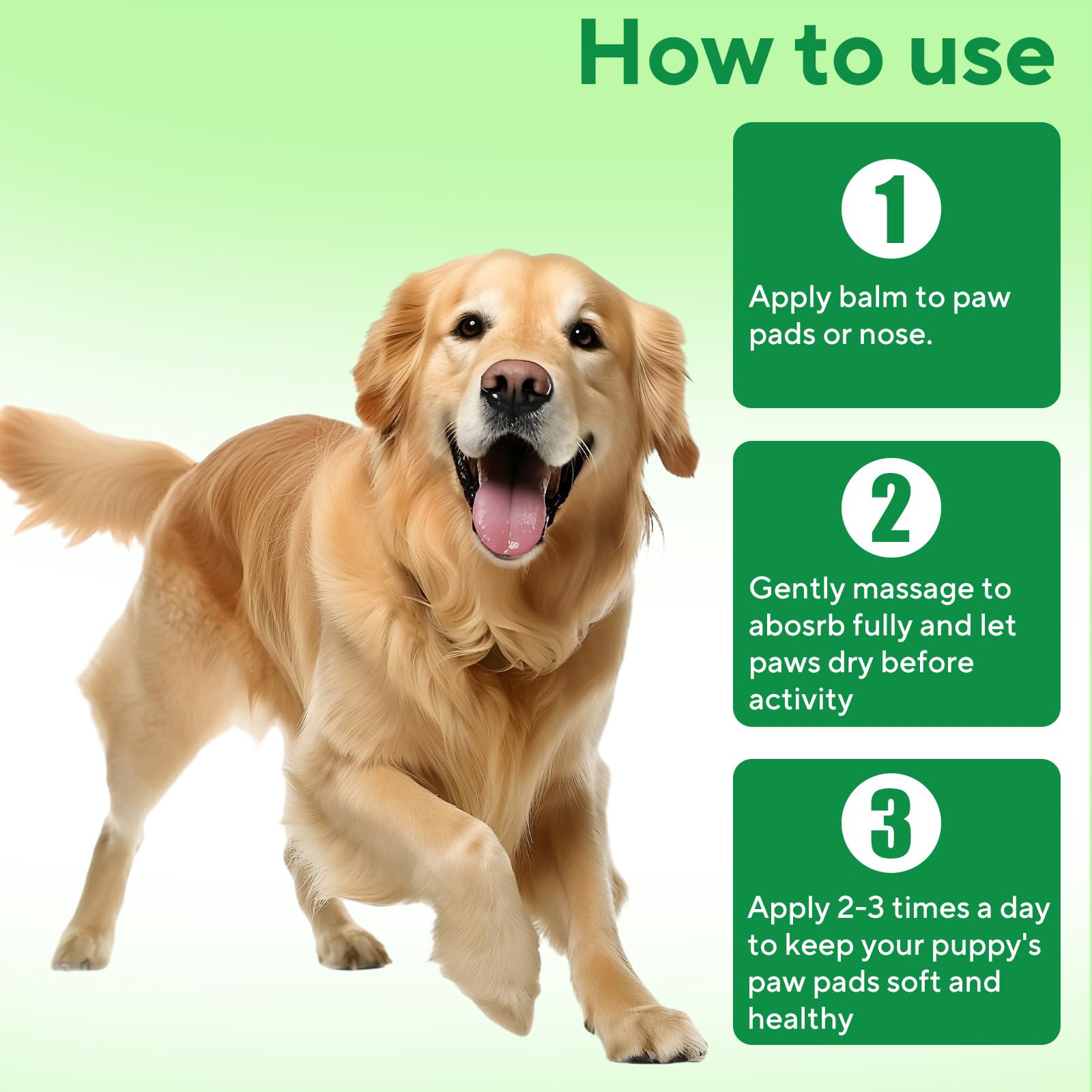 Lick-Safe Dog Paw & Nose Balm, Dog Paw Wax Protector with Coconut Oil, Moisturizer Soother Dry Cracked Snout & Pads, All-Natural Nose Butter & Cream for Horse Hoof, Cat Petts Care, 2.8oz/80g - image 7