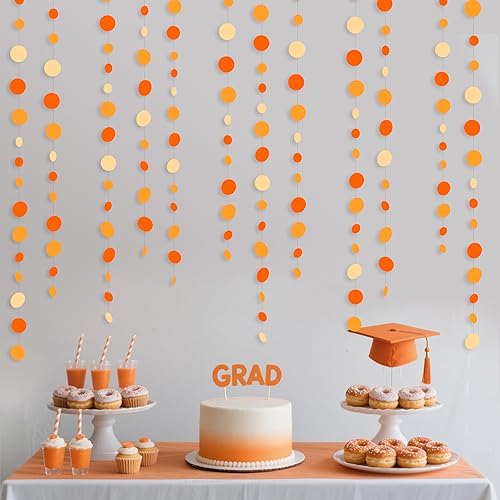 Miniatura 10 de Guirnalda de lunares de neón UV, colorido, fluorescente, luz negra, reactiva que brilla en la oscuridad, papel colgante circular, serpentina,