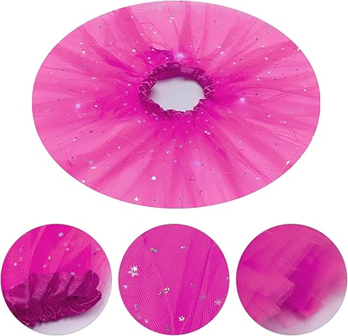 Miniatura 3 de Faldas tutú para niña, falda tutú roja con rosas LED para niñas para cumpleaños, fiestas y disfraces de hadas, traje de baile de princesa iluminado