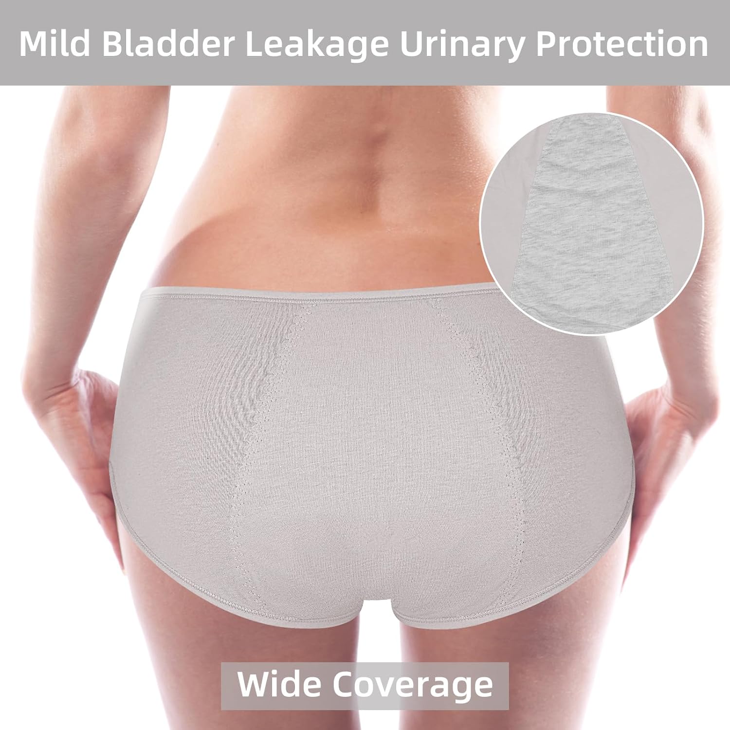 Panties For Women Over 60, Leakproof Ladies Underwear - Leakproof Panties for Over 60#s With Incontinence Comfortable, 4 PACK. - Image 5