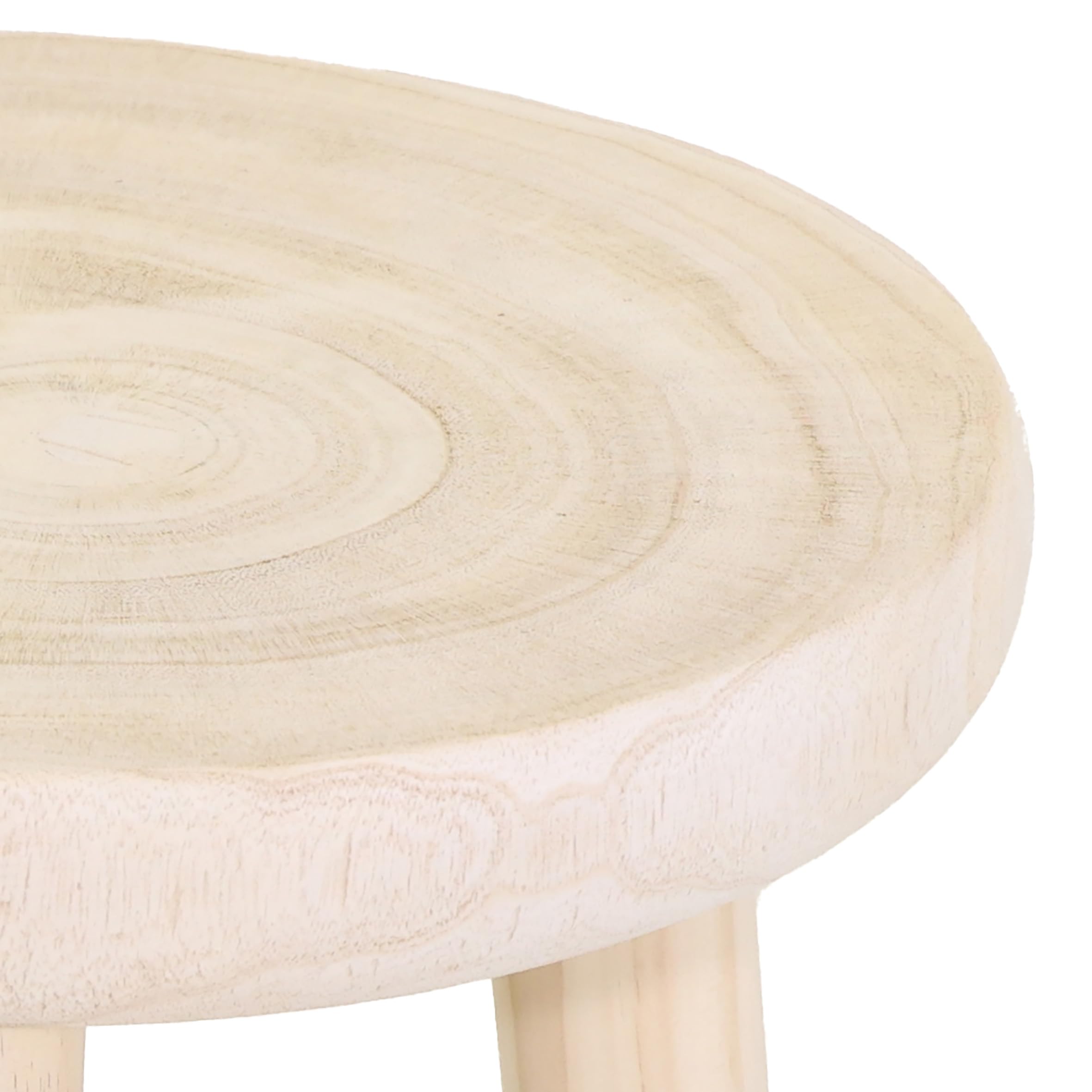 Spetebo Tabouret à fleurs en bois avec 3 pieds - Diamètre : 30 cm - Tabouret décoratif rond naturel - Support pour plantes - Table d'appoint - Table basse