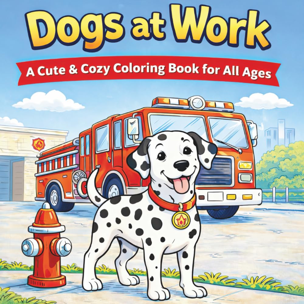 Dogs at Work: A Cute & Cozy Coloring Book for All Ages (Lily & Fred Colors)