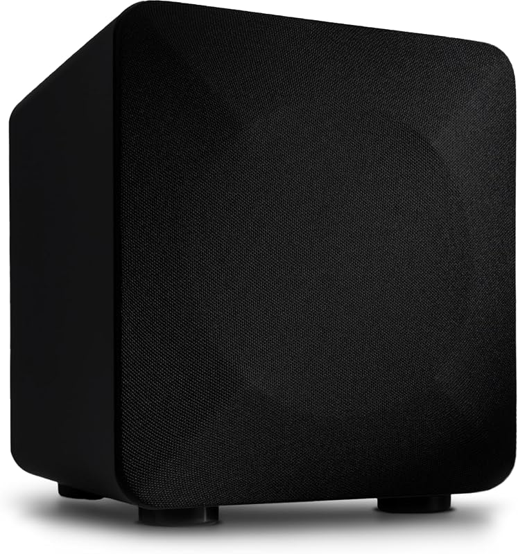 Mini subwoofer Audioengine S6 - parlante de graves autoamplificado compacto de 210 W | para música, películas, juegos y configuraciones de oficina en casa - Negro