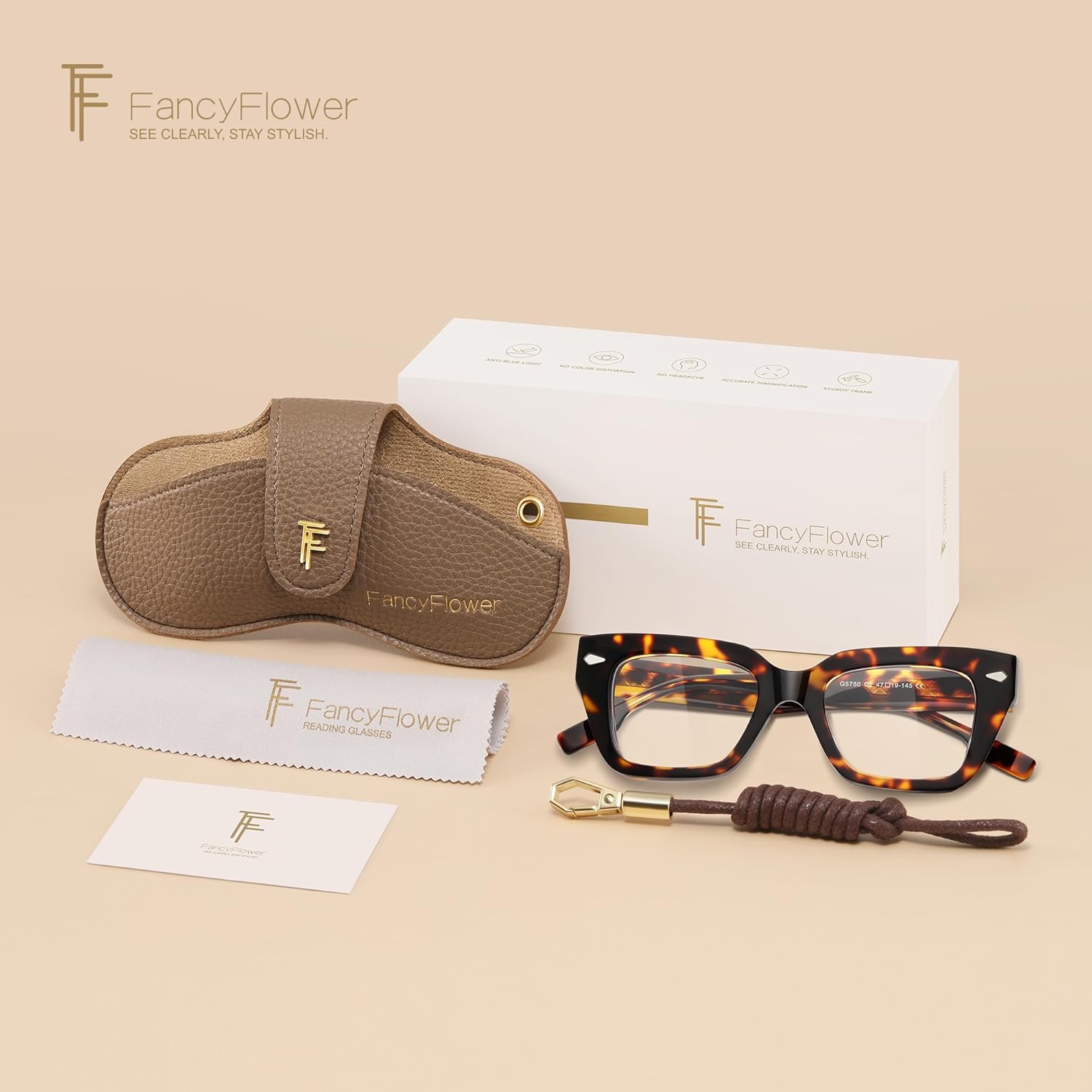 Cat-Eye Reading Glasses for Women&Men - Acetate Tortoise - Milano Arquati Readers FF-5750