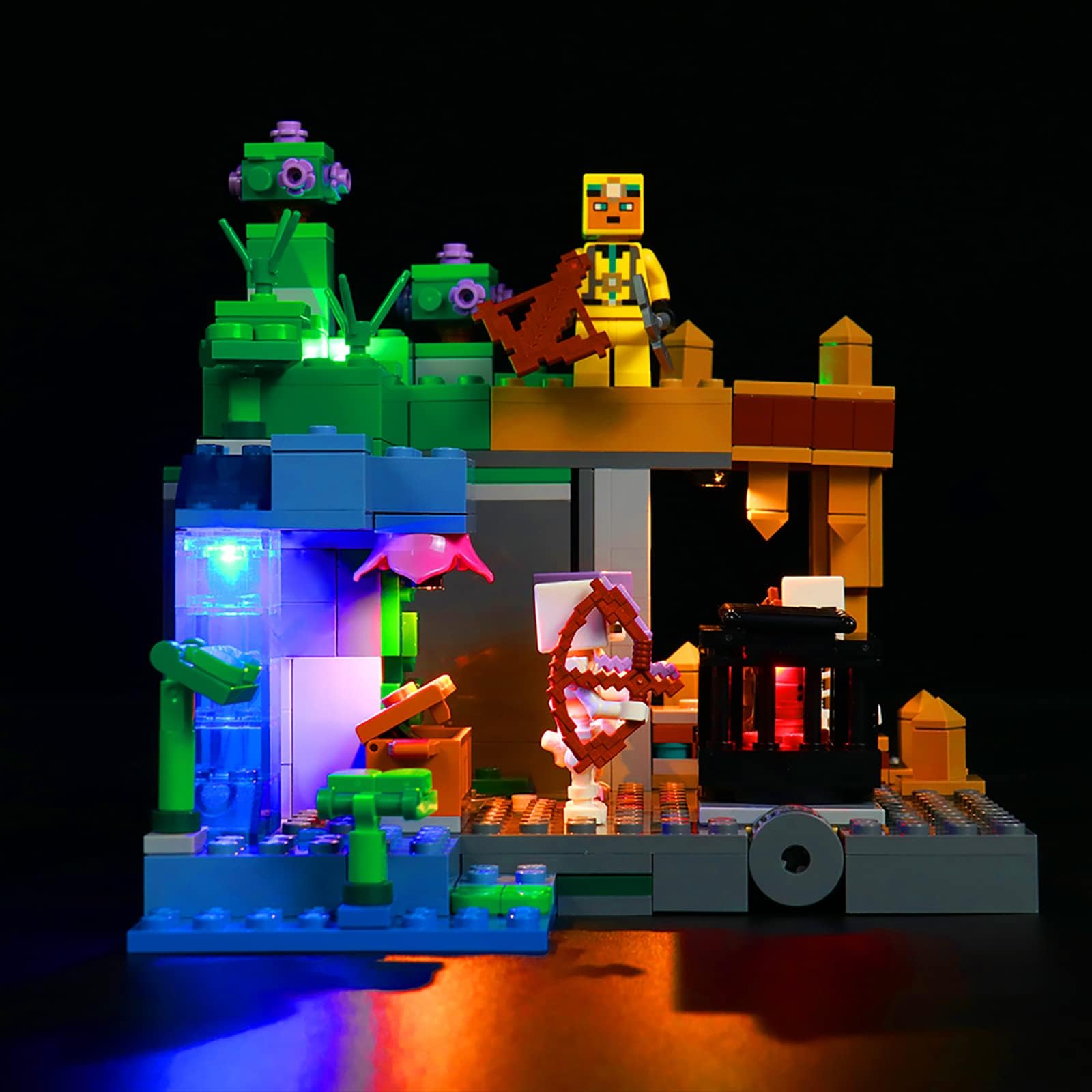 Upgraded Light Kit Compatible with Lego Minecraft The Skeleton Dungeon Set, Lights Decoration Compatible with Lego 21189, Best Gifts for Adults (Model Not Included)