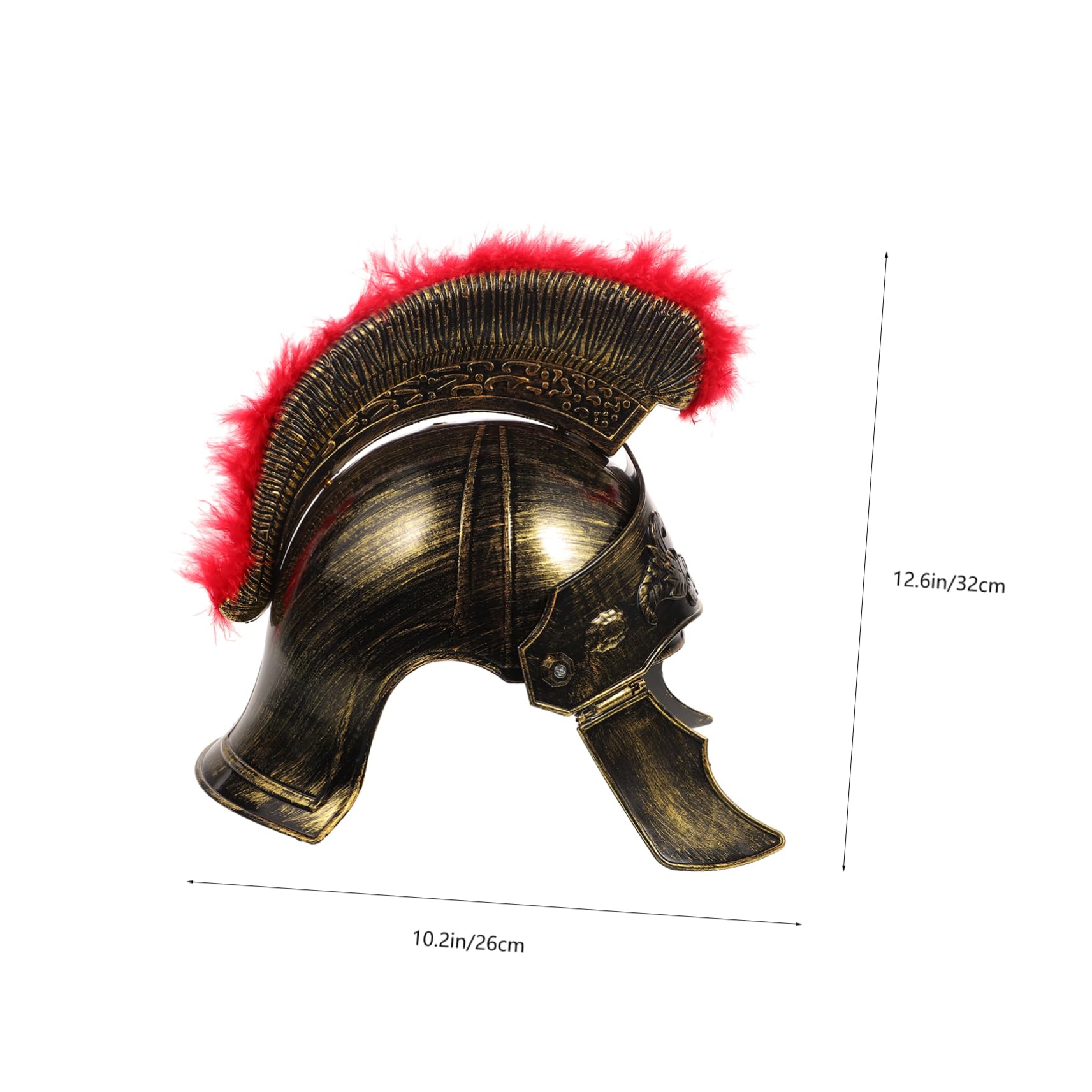 VOSAREA Authentic Roman Soldier Hat Helmet for Teen Boys Cosplay Decor Golden