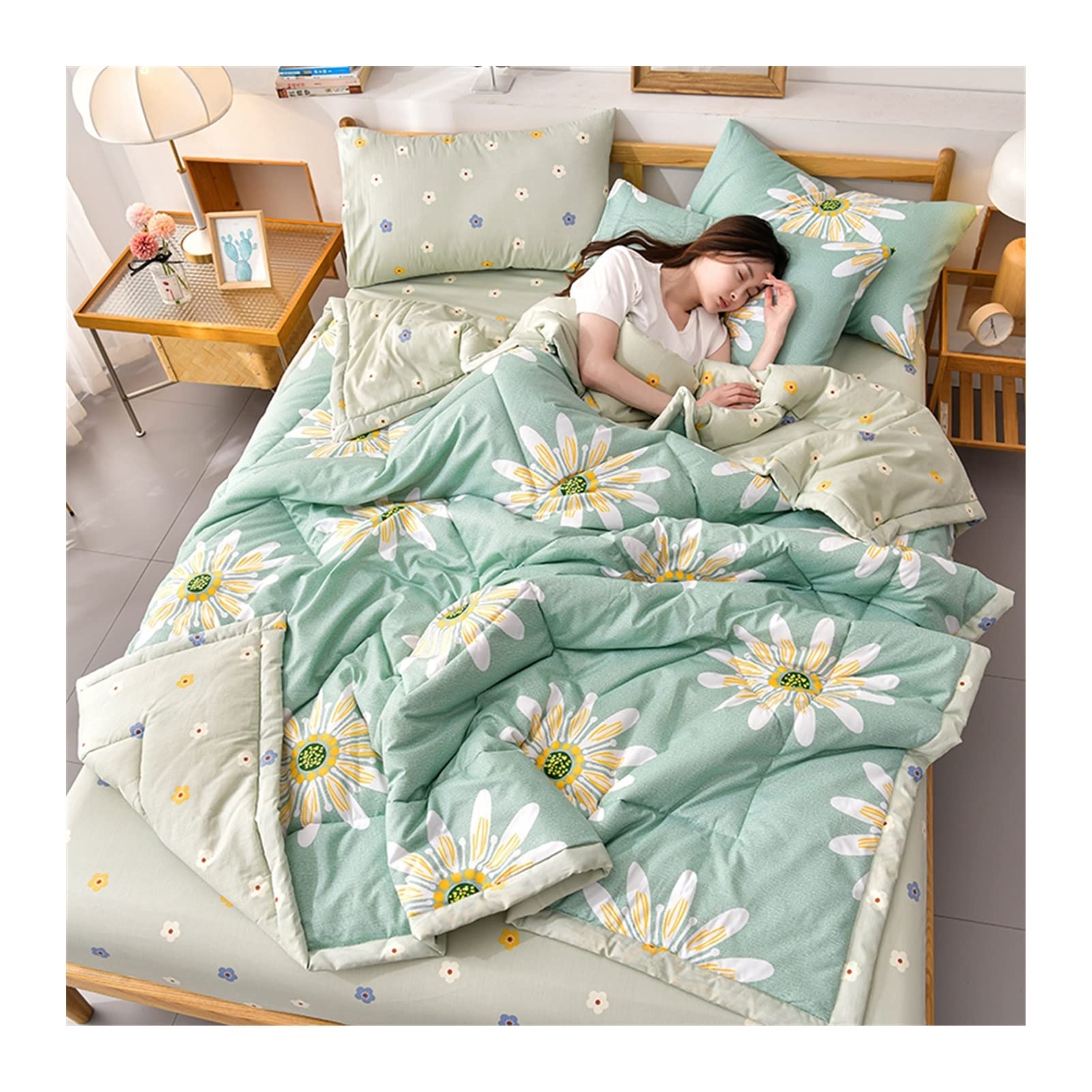 DUBTEDHOU Summer Blanket Lightweight Cooling Blanket Air Condition Summer Quilt Multicolor Multiple Sizes(A7,Quilt-100X150CM)