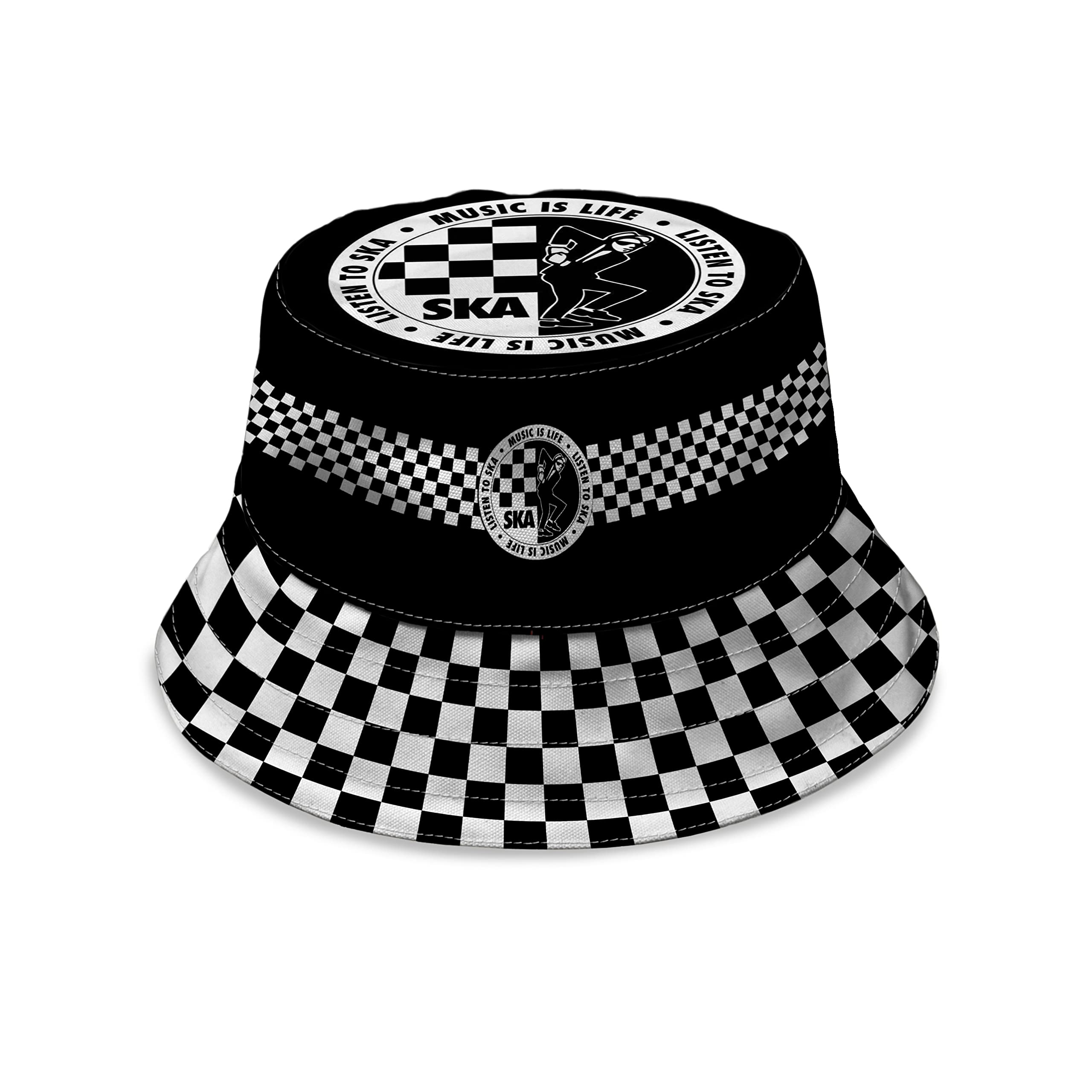 BRITISH MADE GIFTS SKA - Bucket Hat | Fashion Sun Cap Packable Outdoor Fisherman Hat for Women and Men (as8, Alpha, x_l) Multicoloured