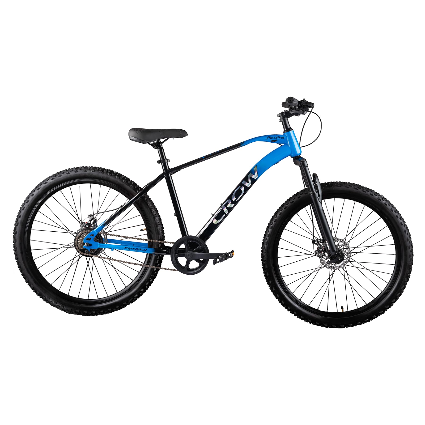 CROW - Black Ninja Single Speed Cycle | 27.5" T Cycle for Boys 12 to 15 Years | Bicycle for Men Adult | Mountain Bike with Front Suspension & Dual Disc Brakes| Unisex MTB Cycle for Men |-image-43