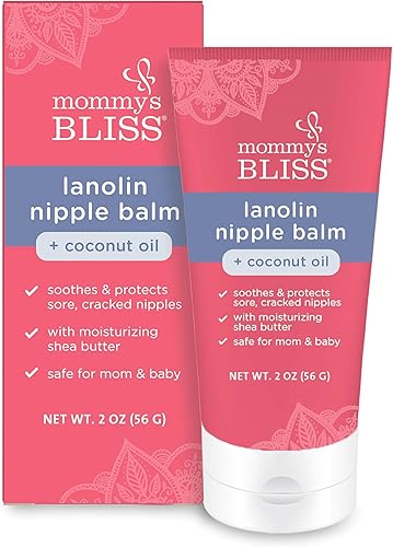 Mommys Bliss Lanolin - Crema para lactancia materna con aceite de coco y manteca de karité crema calmante para dolor pezones agrietados seguro para Mommys Bliss Lanolin - Crema para lactancia materna con aceite de coco y manteca de karité crema calmante para dolor pezones agrietados seguro para