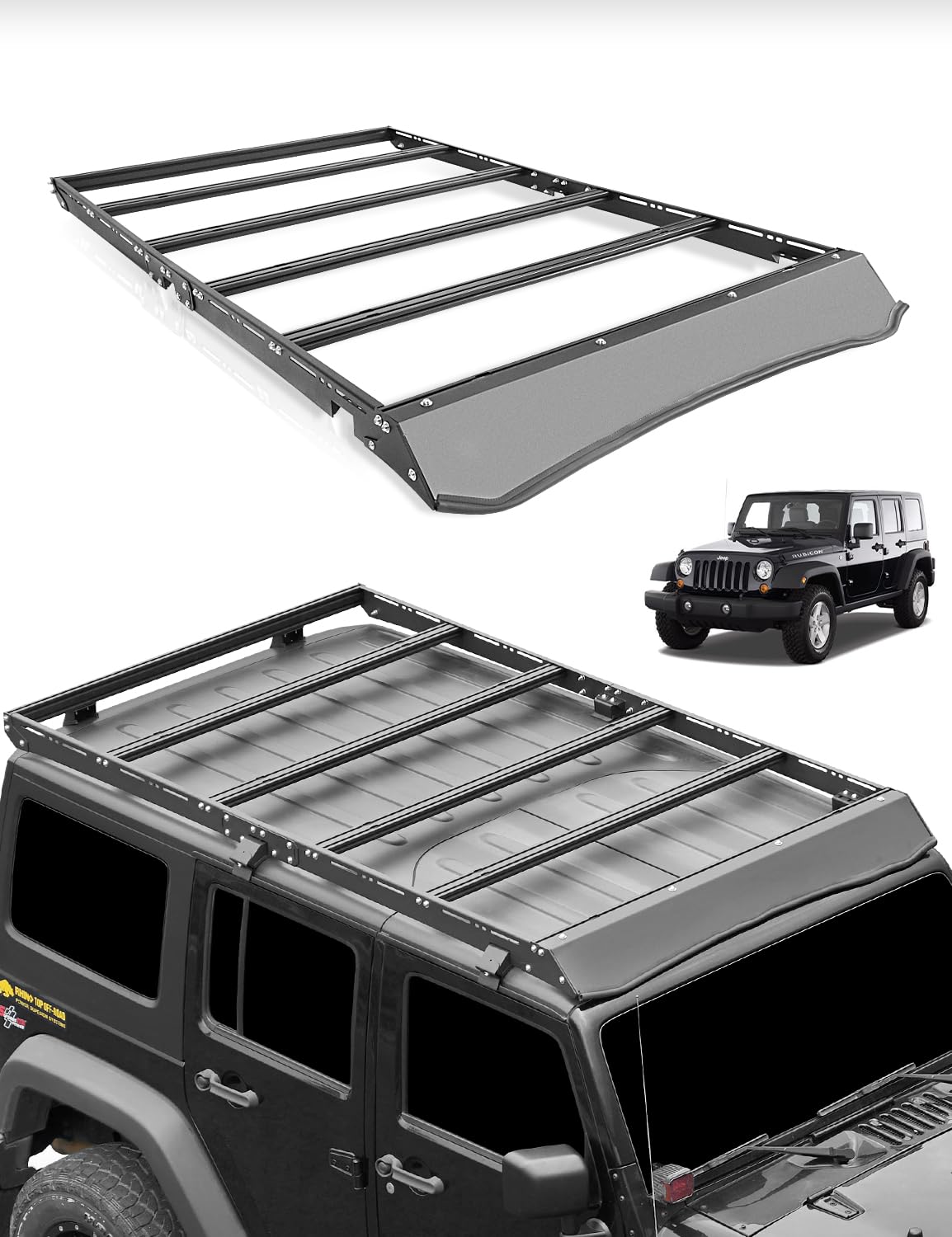 Photo 1 of JROAD Platform Roof Rack for Jeep Wrangler JK 4-Door