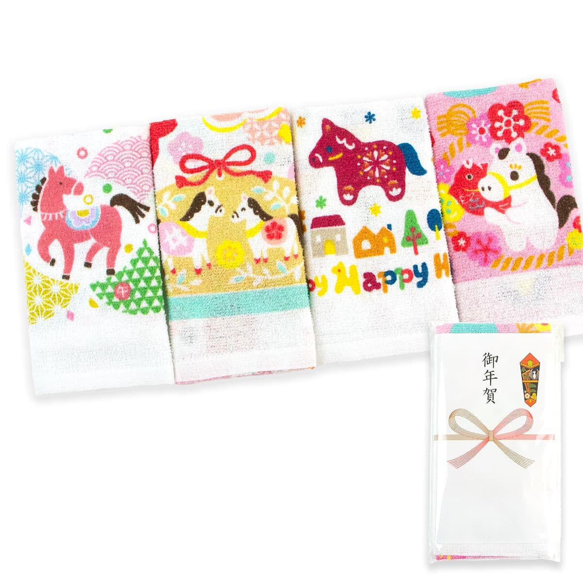 Amazon｜【10枚セット】 日繊商工 干支タオル 御年賀タオル 熨斗掛け