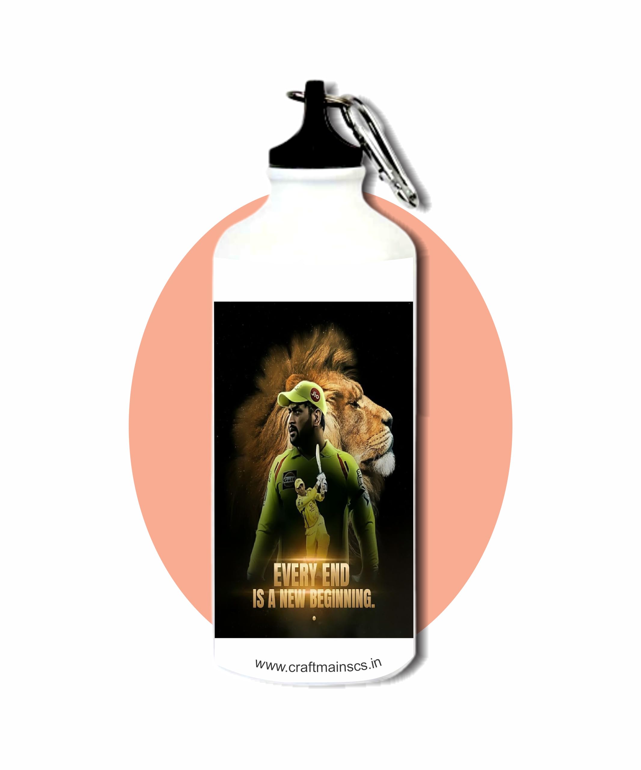 CRAFT MANIACS DHONI EVERY END IS NEW BEGINNING 600 ML SIPPER BOTTLE BPA & LEAD FREE SIPPER BOTTLE FOR CRICKET ENTHUSIASTS-image-9