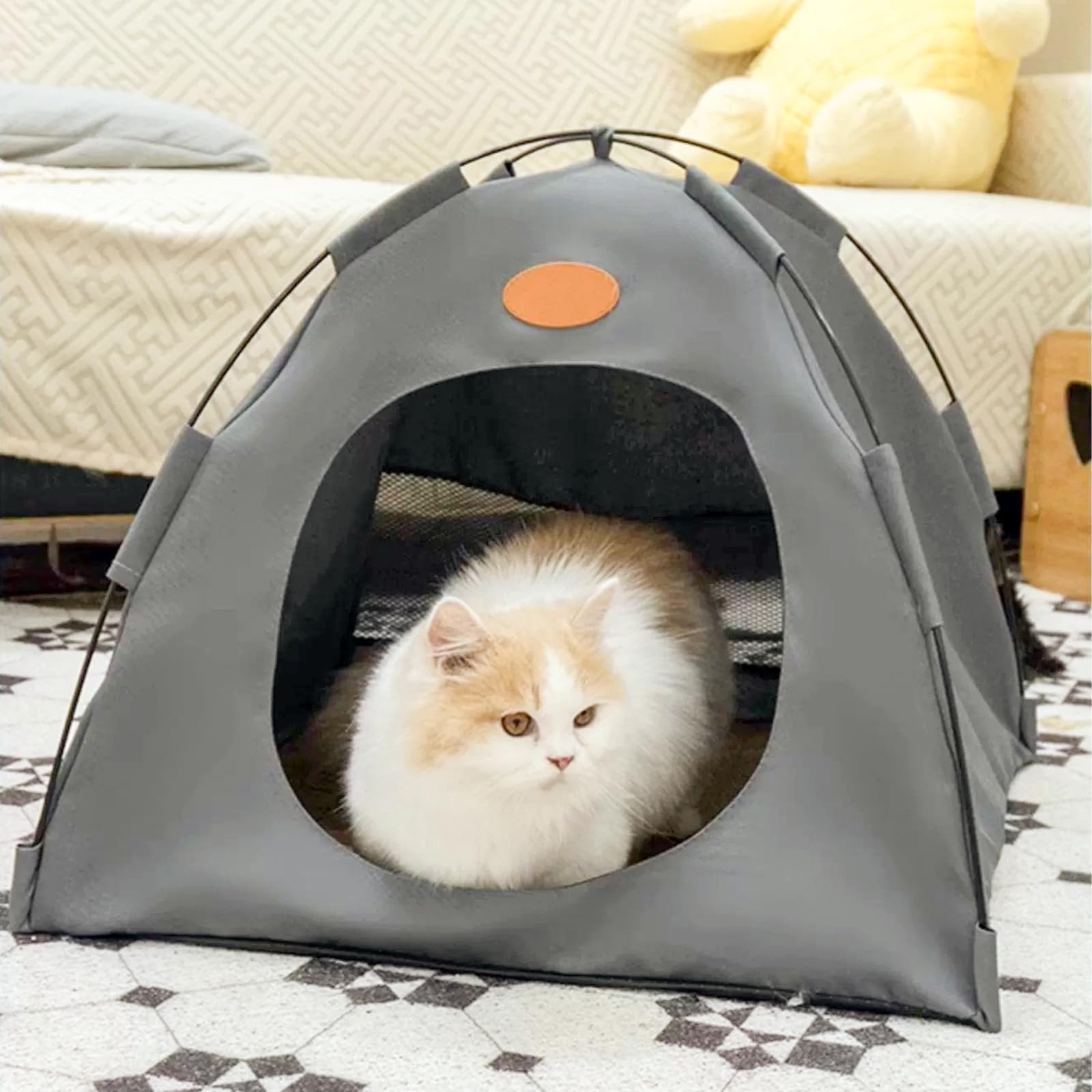 Cama transpirable para perros y gatos con aire acondicionado, de verano, para perros y gatos, cómoda refugio para mascotas 72570