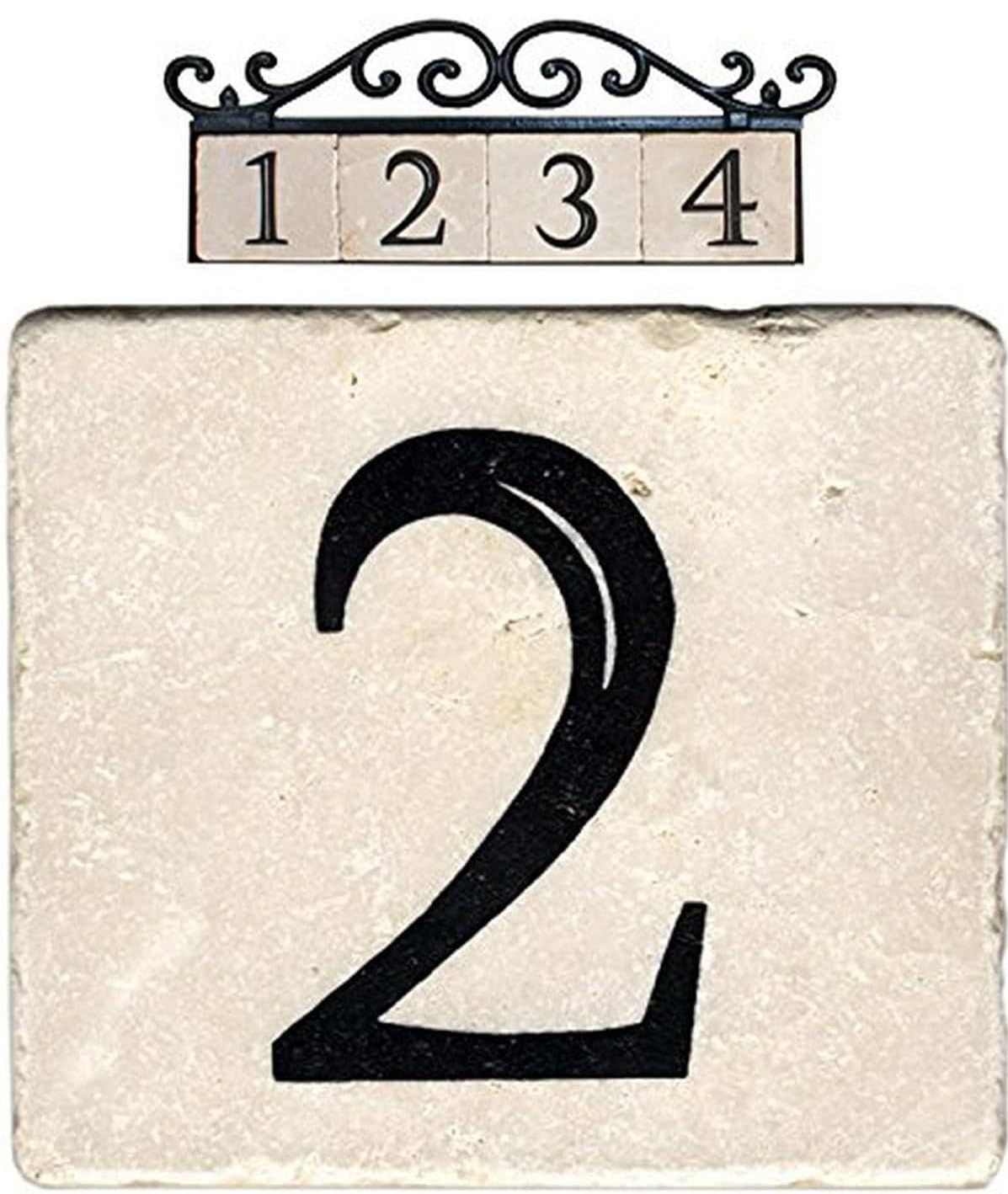 NACH Marble Tile House Numbers for Outside, House Number Sign, House Address Plaque for Outside, Marble Tile Address Numbers for Address Sign and