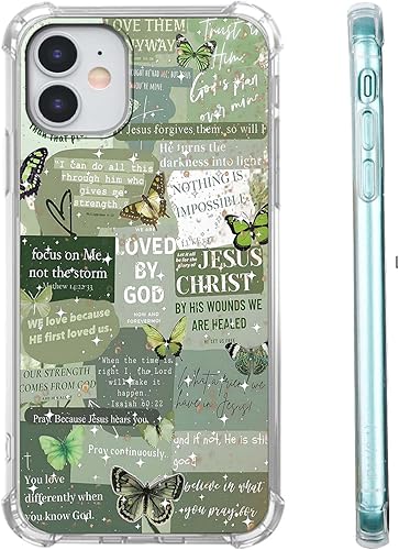 Miniatura 6 de Cubierta de Teléfono con Versículos de la Biblia y Citas Cristianas de Jesús en Collage, Funda Protectora Suave de TPU de Moda para iPhone 16 Pro,