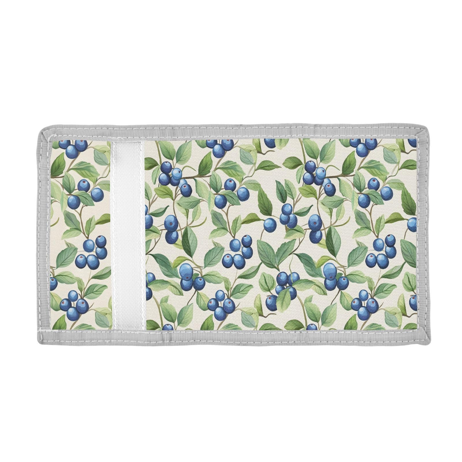 FOLIOSA Fruit Blue Pattern Kids Wallet for Boys Girls Youth, Compact Fabric 4.9×2.9 in