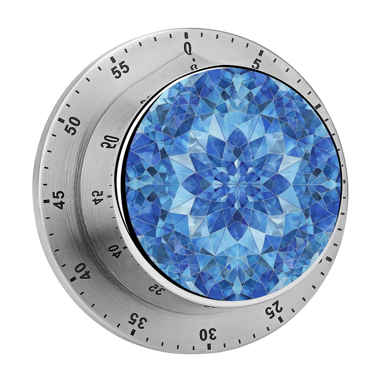 Tilivyx Multi19 Timer Mosaic Blue Patterns Kitchen Timer Countdown Magnetic Timer Mechanical Timer For Baking Cooking Oven