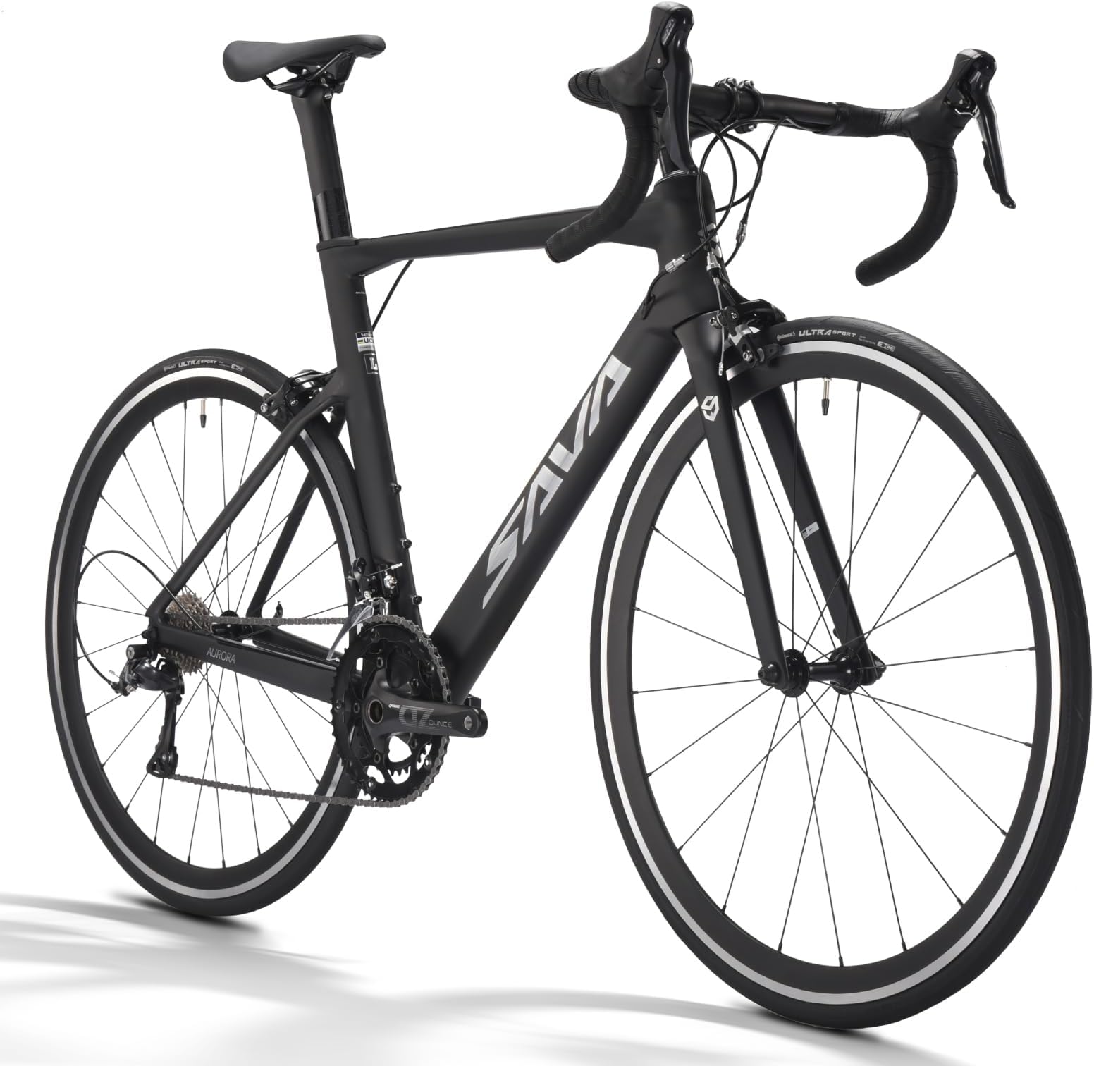 SAVADECK Carbon Road Bike for Beginners - Adult Racing Bicycle with Shimano SORA 18-Speed, Lightweight Carbon Fiber Frame & Fork, Double V-Brake
