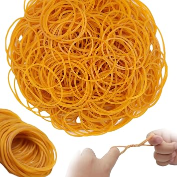 1800 Pcs 38 * 1.4mm Yellow Elastic Bands Strong Rubber Bands Heavy Duty Stretchable Bands Natural For Office School Supplies Home Paper Bank