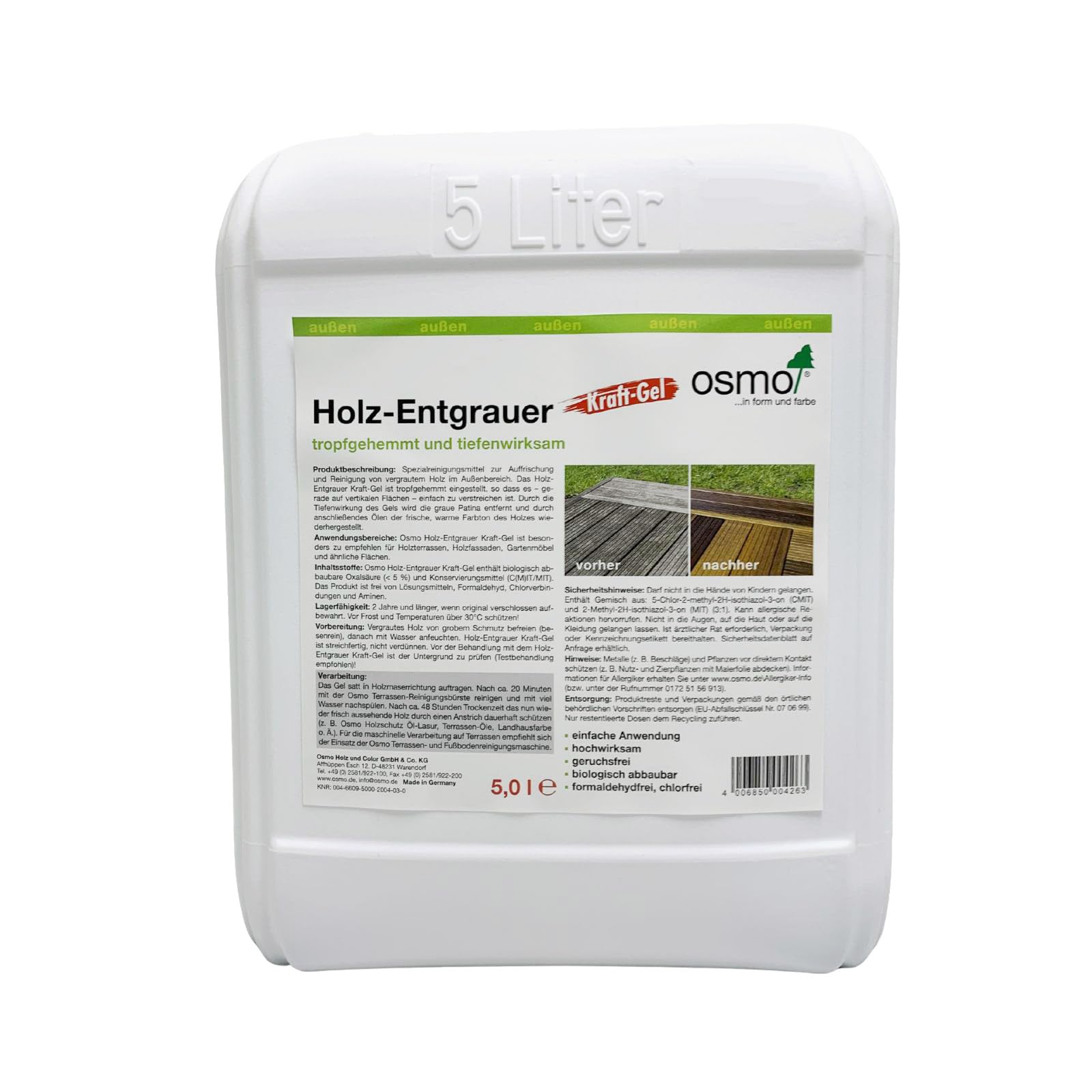 Osmo Holz-Entgrauer Kraft-Gel Farblos 5,00 l - 13900128