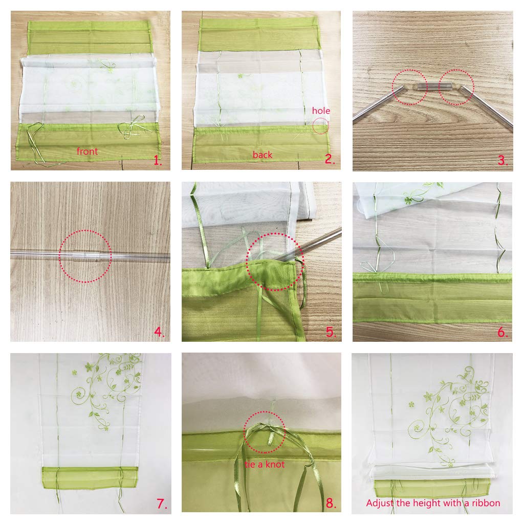 SIMPVALE Tende Romane, Viola 60x140cm Tenda a Pacchetto Finestra, Tende Interne Voile per Camera da Letto, Studio, Cucina