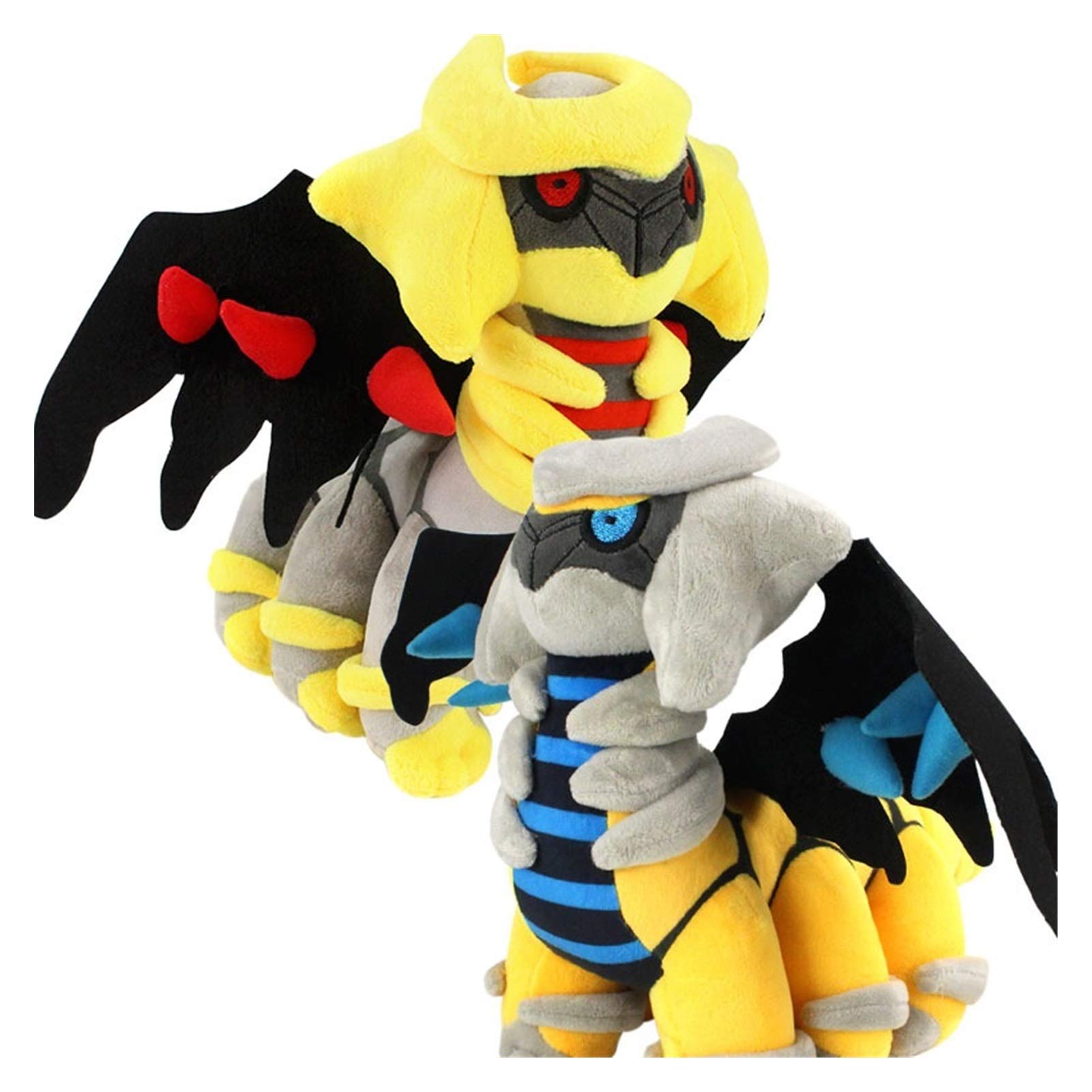 28 سم الأزرق الأحمر giratina الشكل أفخم لعب دمية حجم كبير سلسلة محشوة لعبة النساء الاطفال هدية (Color : 2pcs)