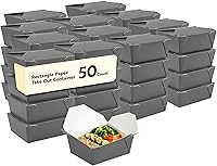 Vista 68 de Restaurantware Contenedor desechable para llevar, 30 oz / #1, negro