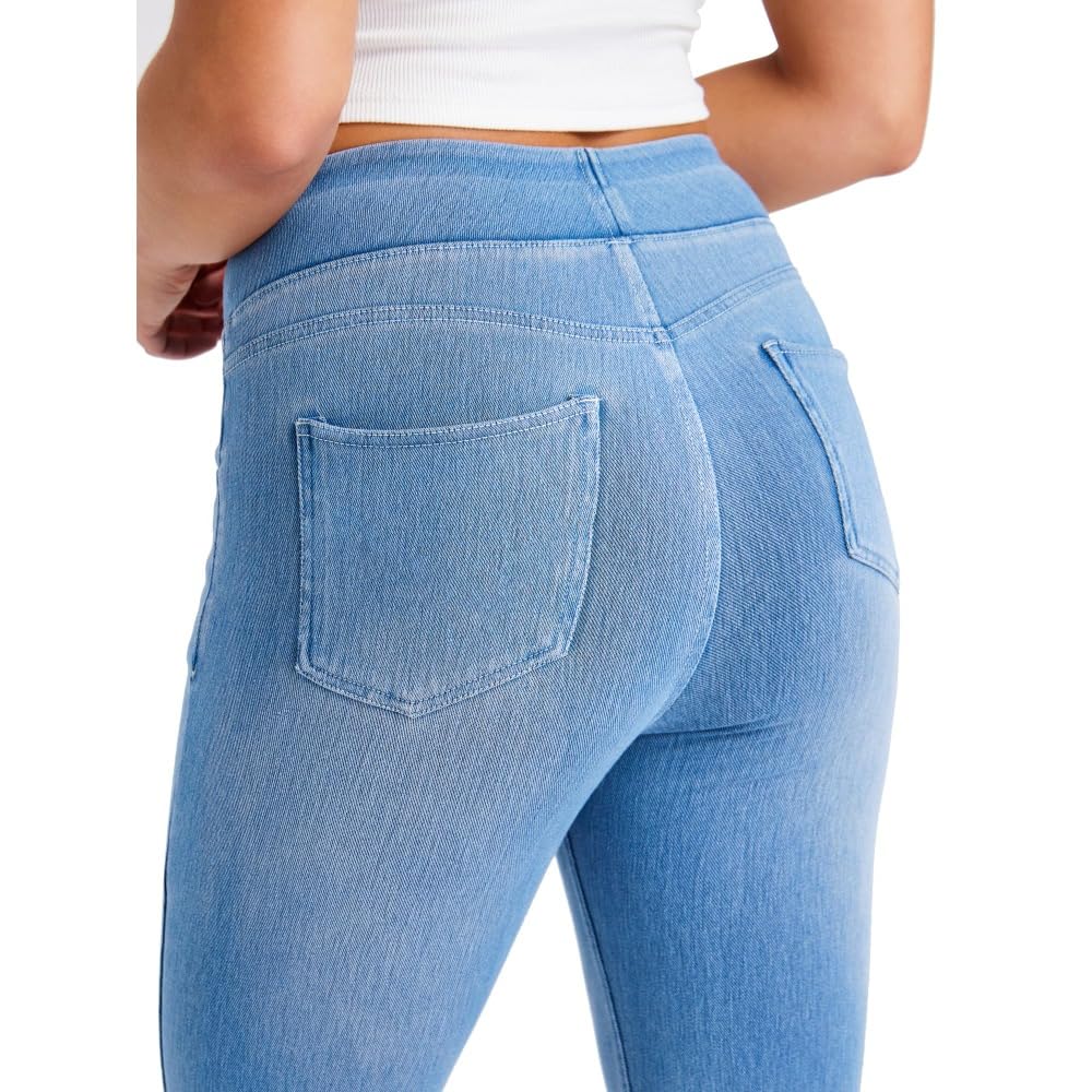 Jeans Mujer Stretch de Tiro Alto Corte Bootcut Lavado Denim Pantalones Casual Efecto Moldeador con Bolsillos Ajuste Recto y Cómodo skinny/D/S