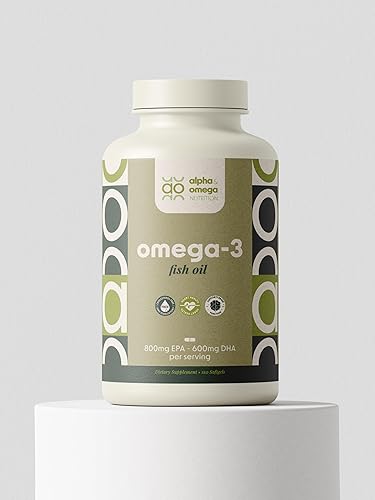 Alpha & Omega Nutrition Aceite de pescado Omega 3 para la salud del corazón, el cerebro y el sistema inmunológico - 2500 mg (800 mg EPA600 mg DHA) -