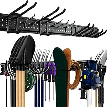 Garage Wall Organizer 13 Pack Carries 600 lbs, Garden Tool Organizer 48in With Large Storage Space,Easy Assembly, Sturdy Design,for Efficient Tool Storage Garage Organization