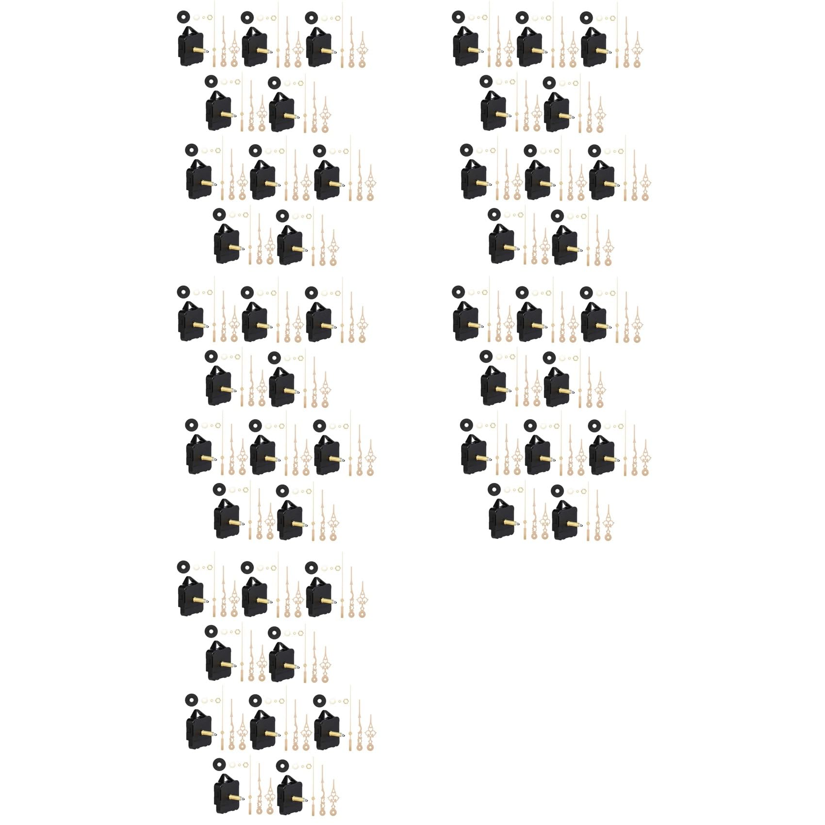 Bricolage mécanisme de mouvement d'horloge à quartz avec 50 kits complets à tige longue de 31 mm