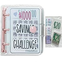 Vista 8 de Carpeta de desafío de ahorro de 1000 unidades, carpeta de ahorro de dinero, desafío de ahorro de dinero, desafío de ahorro de sobre, mini carpeta