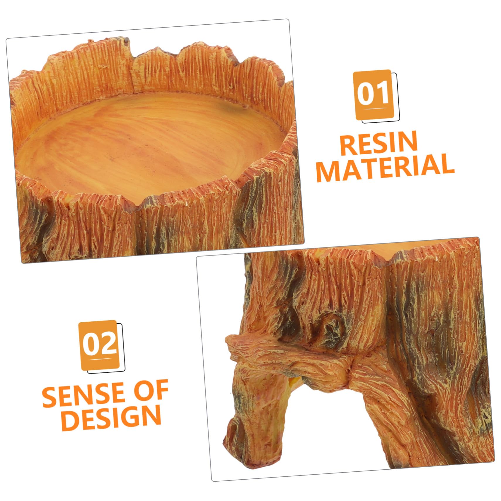 Didiseaon Decorazione Per Acquario Finta Rifugio Per Pesci e Rettili Stump Design Naturale Accessorio Estetico Per Serbatoi e Terrari Facile Da Posizionare e Mantenere