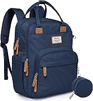 Vista 21 de RUVALINO Mochila para pañales, paquete de viaje multifunción para maternidad y bebé, gran capacidad, impermeable, negro