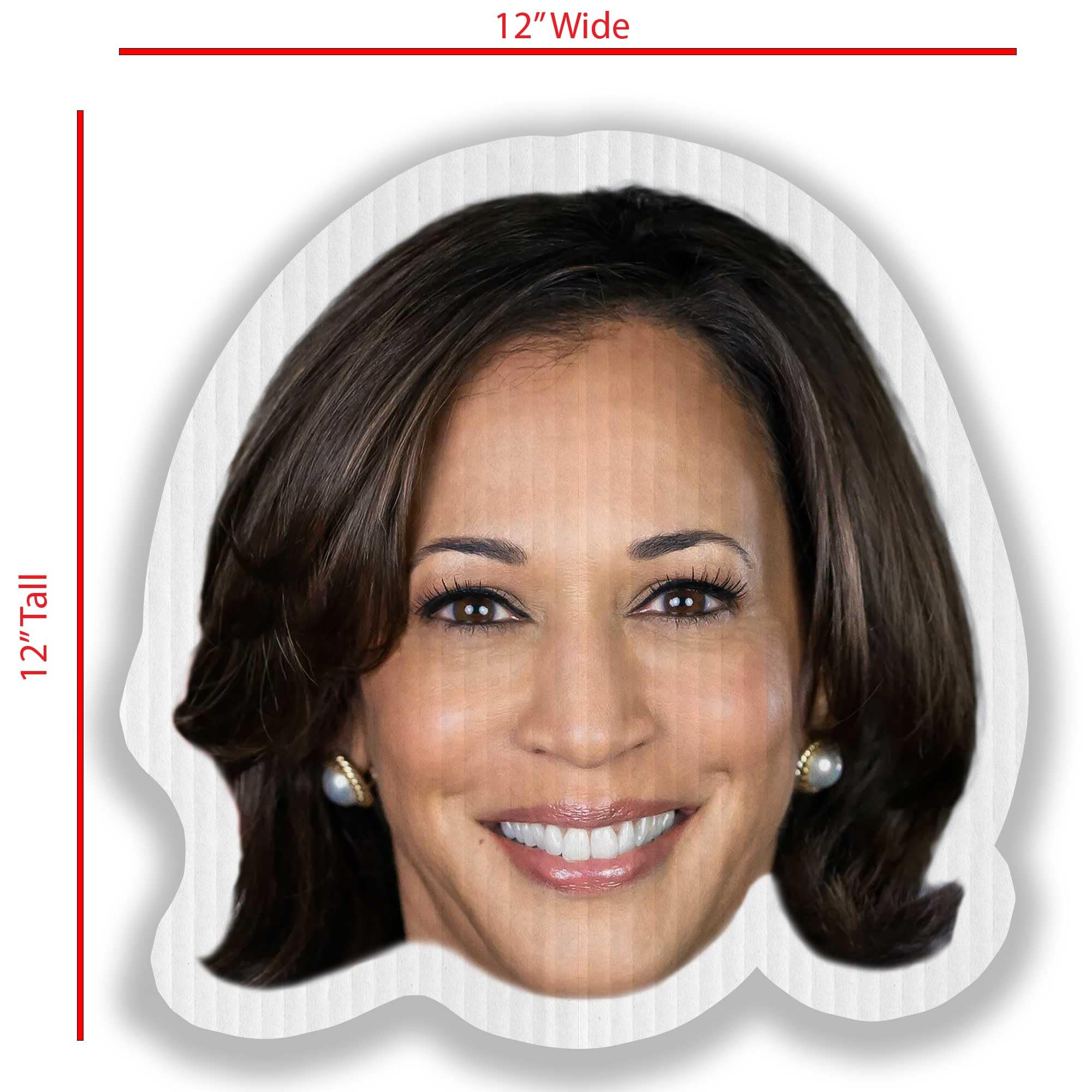 Function - Kamala Harris 12in Presidential Election 2024 Head Cutout for Rally Lawn Sign Campaign Democrat Party