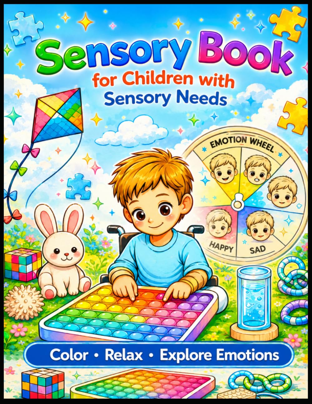 Sensory Book for Children with Sensory Needs: Coloring and activity book for autistic and neurodivergent kids