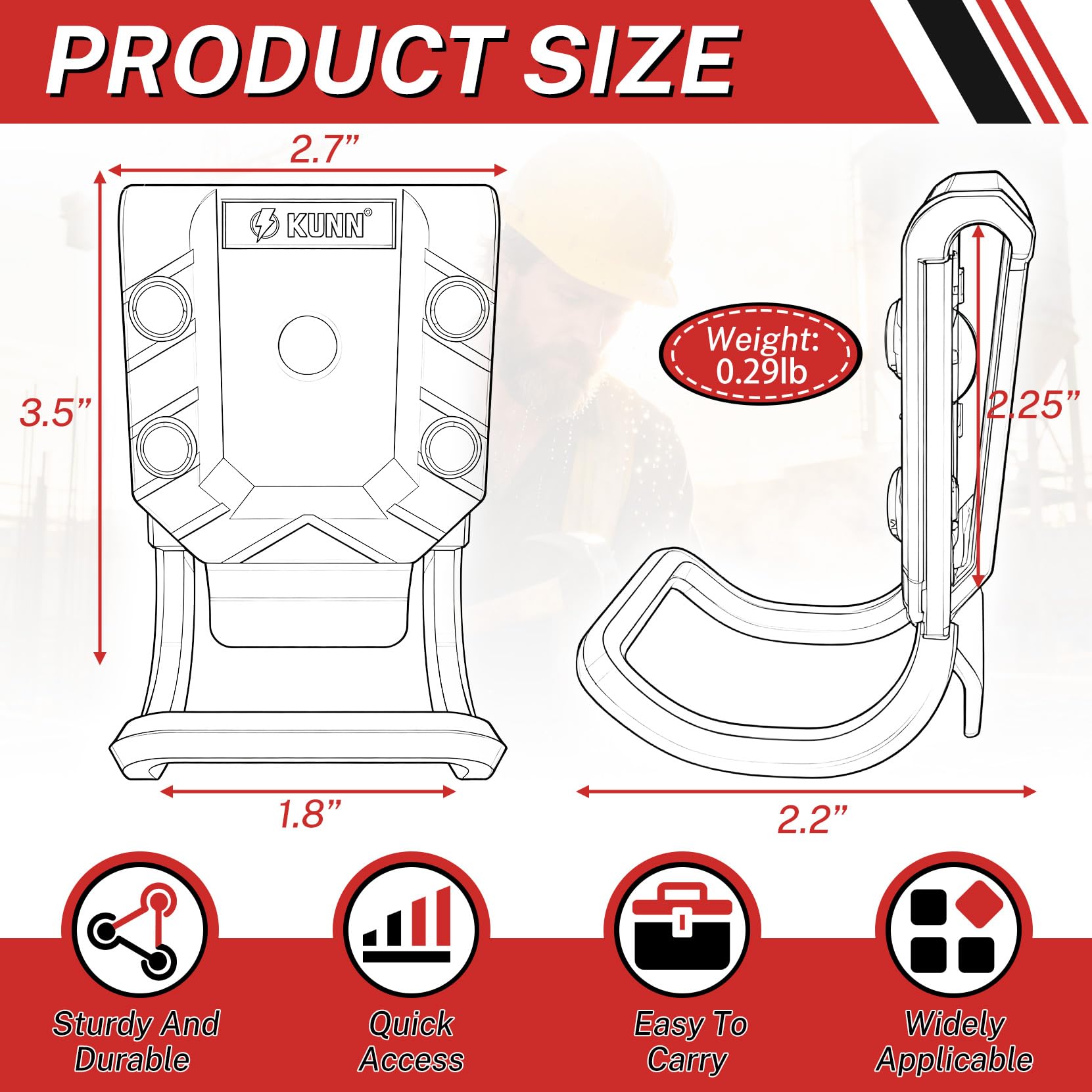 Hammer Holder for Belt - KUNN Tool Holster -2
