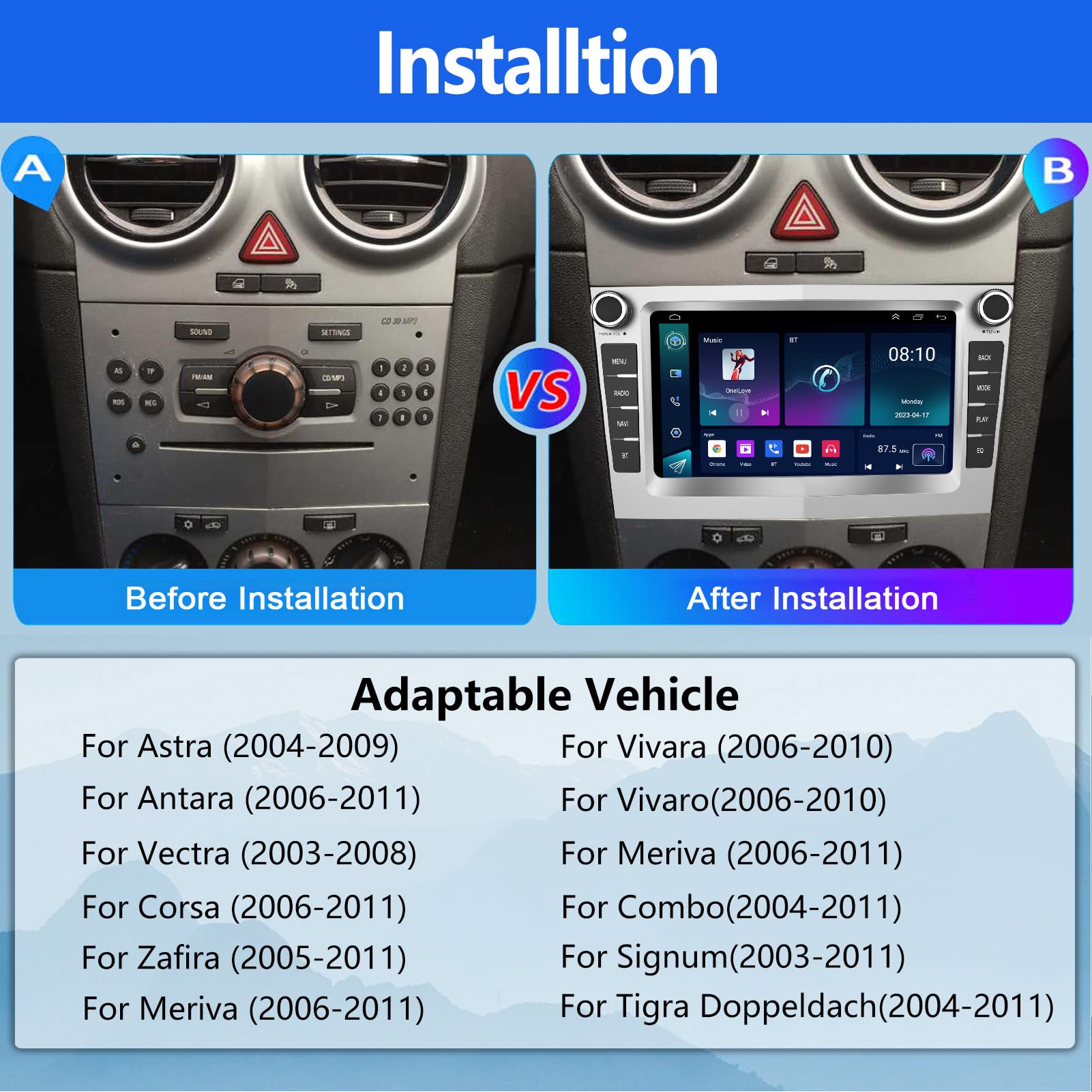 ESSGOO Android Auto Radio Für Opel - 7 Zoll Mit CarPlay & Android Auto