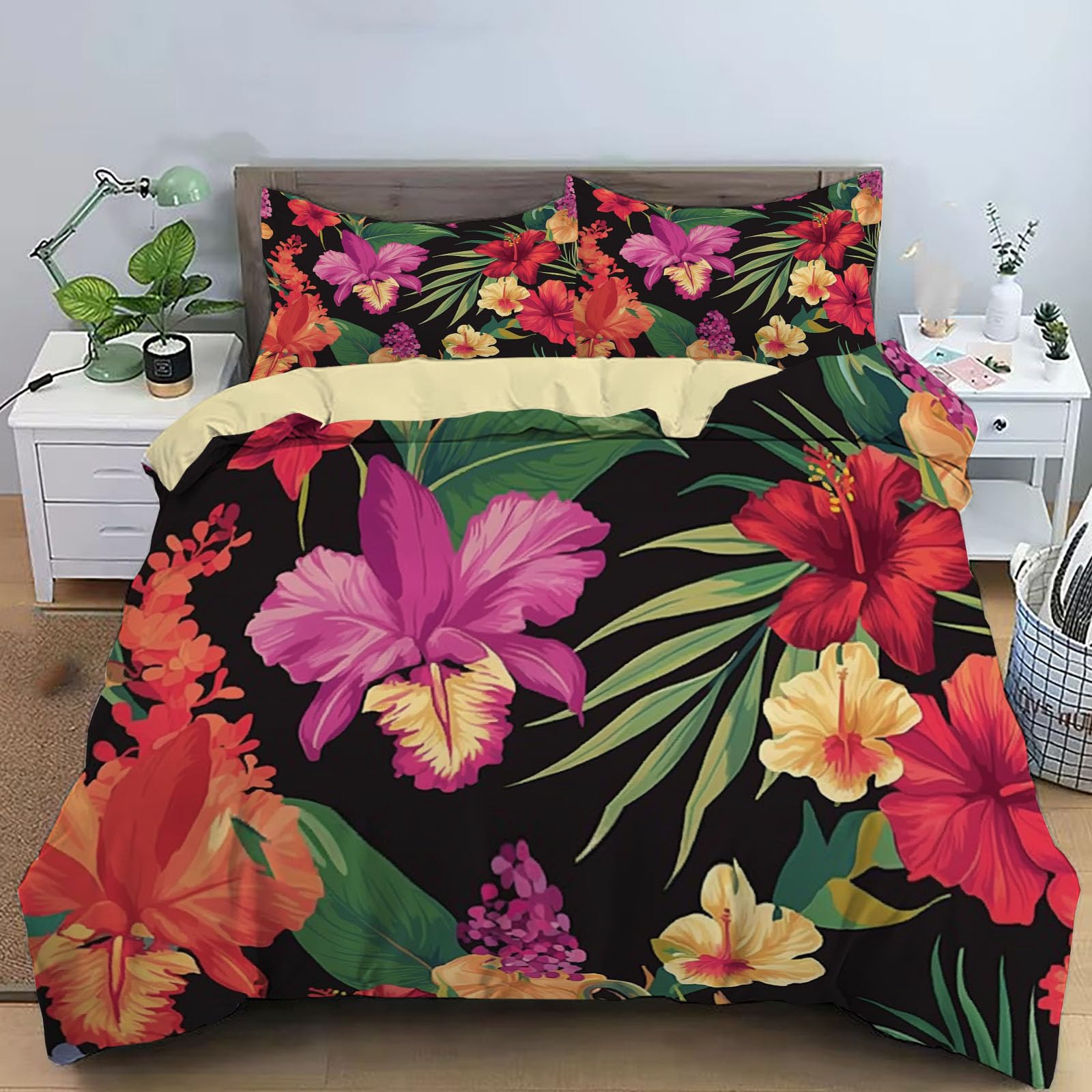 Housse de couette doux microfibre réversible 140x200 style baroque